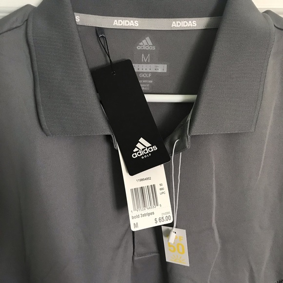 Adidas GOLF Gray Medium Shirt Brand New - Picture 4 of 7